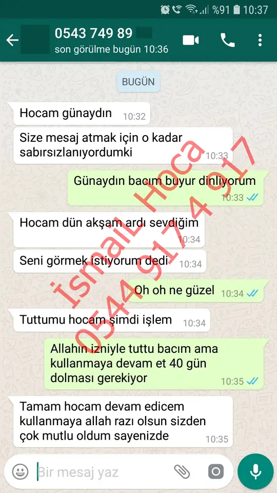 Derman Hoca'ya WhatsApp'tan gönderilen teşekkür mesajının ekran görüntüsü 4