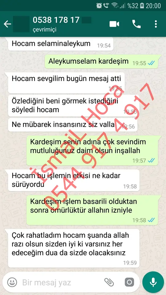 Derman Hoca'ya WhatsApp'tan gönderilen teşekkür mesajının ekran görüntüsü 5