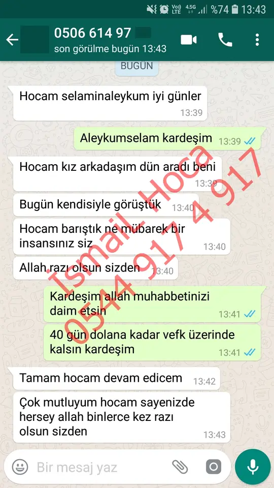 Derman Hoca'ya WhatsApp'tan gönderilen teşekkür mesajının ekran görüntüsü 6