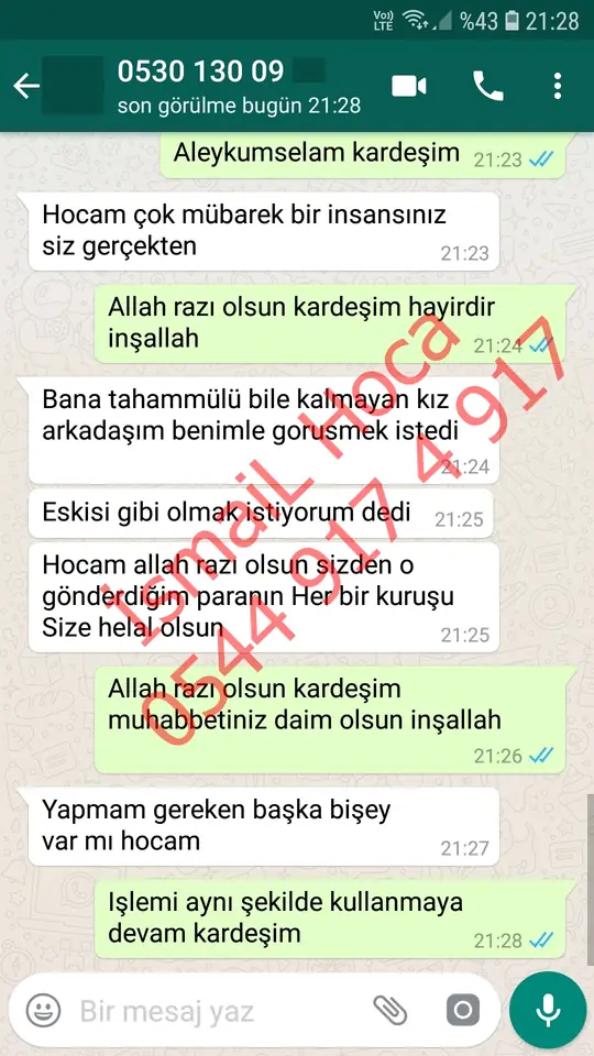 Derman Hoca'ya WhatsApp'tan gönderilen teşekkür mesajının ekran görüntüsü 11