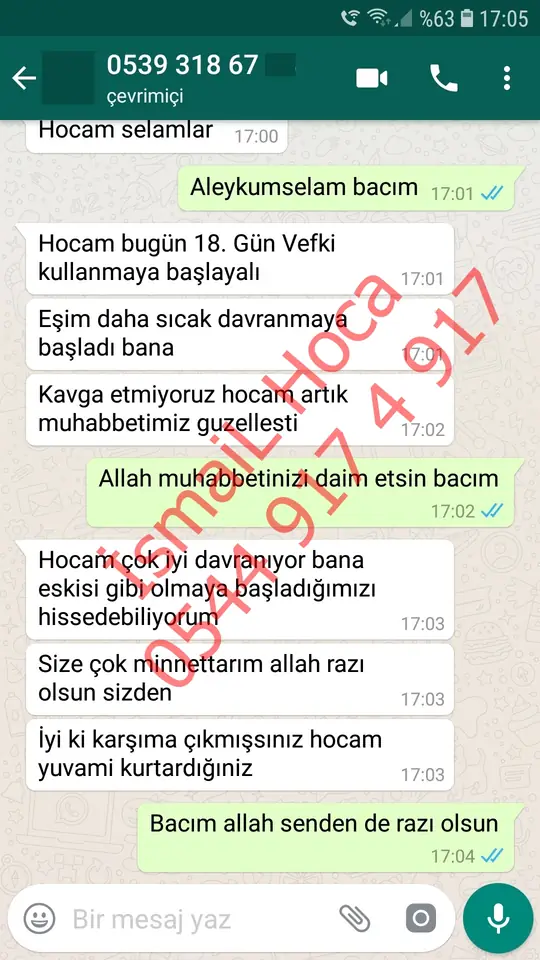 Derman Hoca'ya WhatsApp'tan gönderilen teşekkür mesajının ekran görüntüsü 16