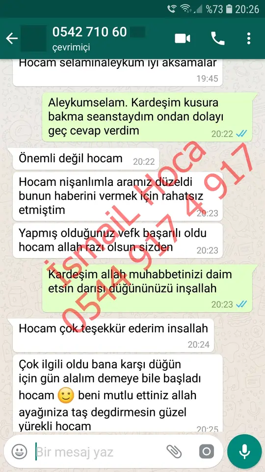 Derman Hoca'ya WhatsApp'tan gönderilen teşekkür mesajının ekran görüntüsü 17