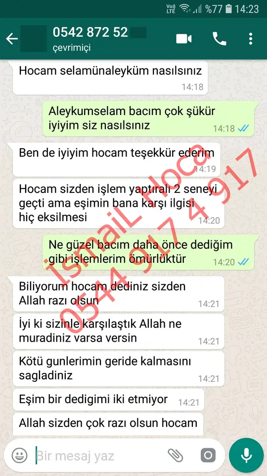 Derman Hoca'ya WhatsApp'tan gönderilen teşekkür mesajının ekran görüntüsü 19