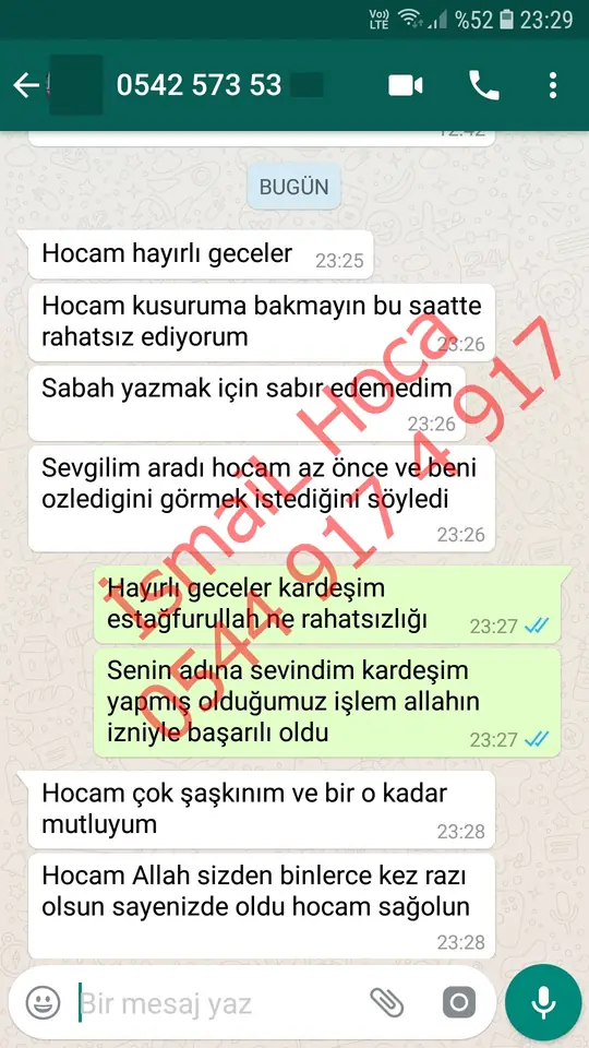 Derman Hoca'ya WhatsApp'tan gönderilen teşekkür mesajının ekran görüntüsü 22