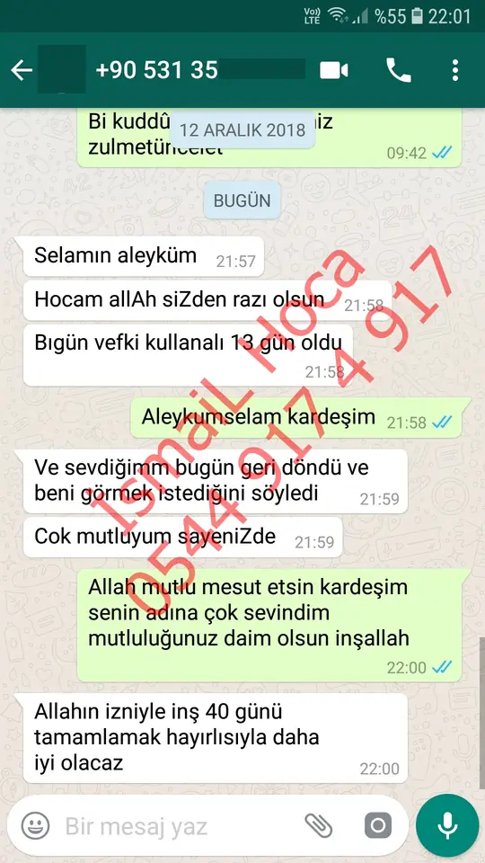 Derman Hoca'ya WhatsApp'tan gönderilen teşekkür mesajının ekran görüntüsü 25
