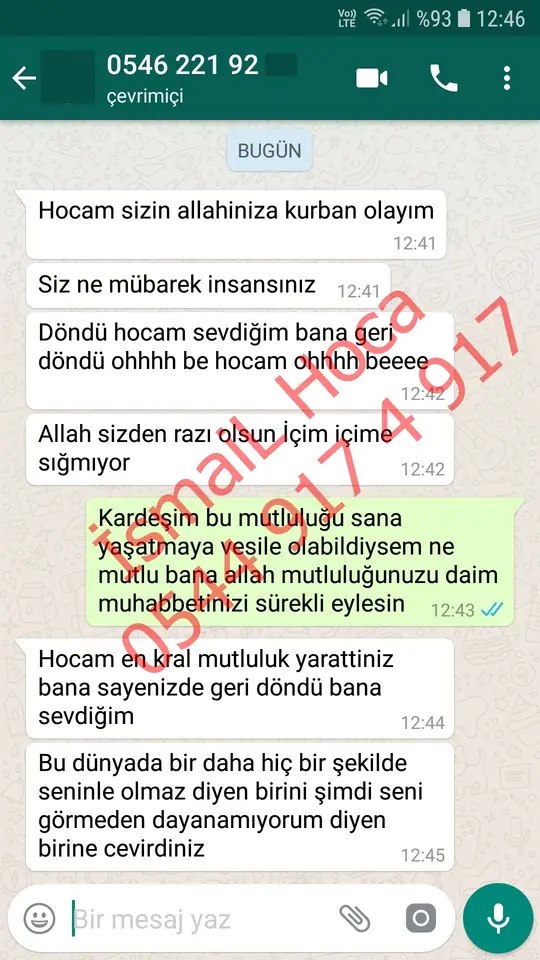 Derman Hoca'ya WhatsApp'tan gönderilen teşekkür mesajının ekran görüntüsü 26