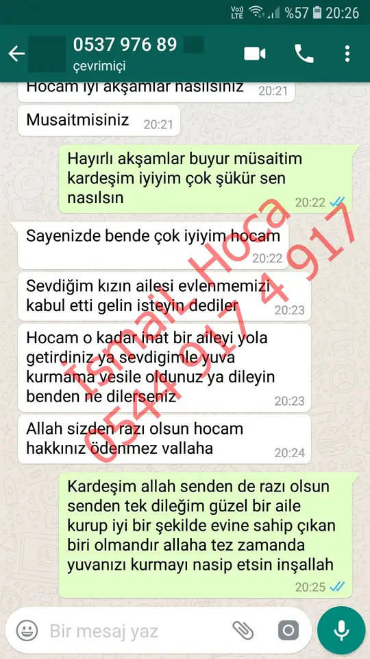 Derman Hoca'ya WhatsApp'tan gönderilen teşekkür mesajının ekran görüntüsü 29