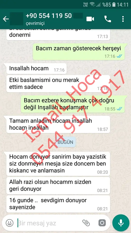 Derman Hoca'ya WhatsApp'tan gönderilen teşekkür mesajının ekran görüntüsü 36