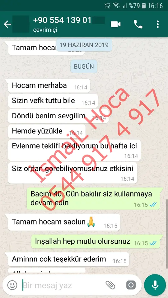 Derman Hoca'ya WhatsApp'tan gönderilen teşekkür mesajının ekran görüntüsü 37