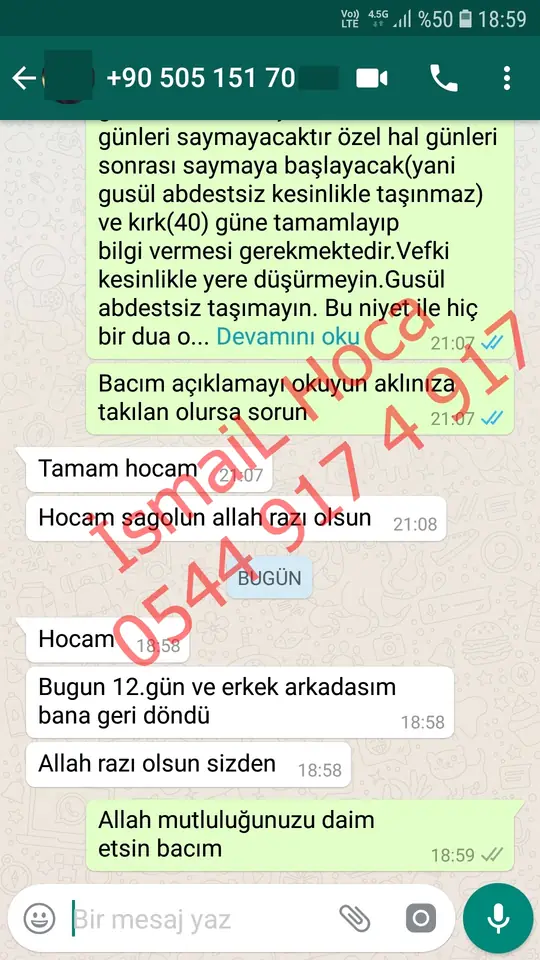 Derman Hoca'ya WhatsApp'tan gönderilen teşekkür mesajının ekran görüntüsü 39