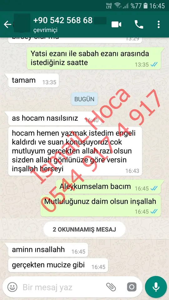 Derman Hoca'ya WhatsApp'tan gönderilen teşekkür mesajının ekran görüntüsü 41