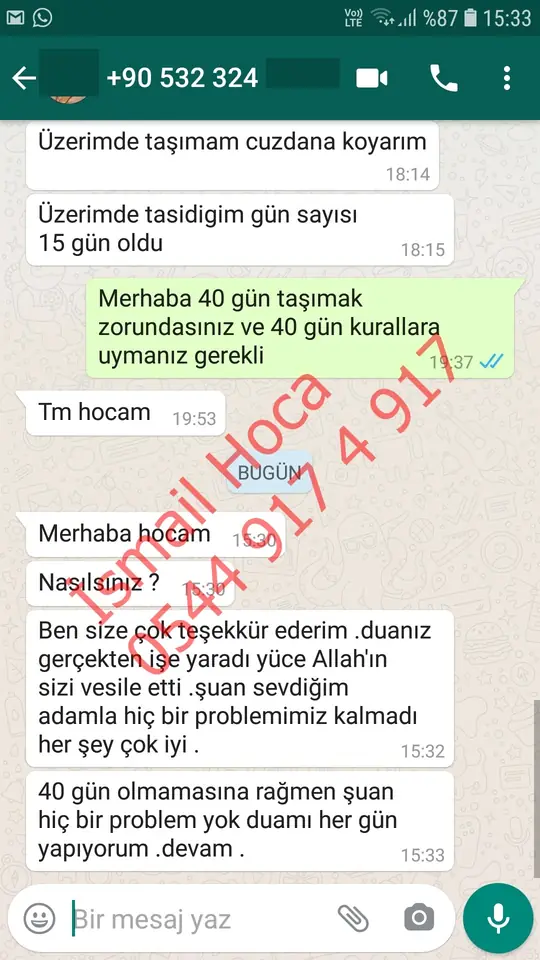 Derman Hoca'ya WhatsApp'tan gönderilen teşekkür mesajının ekran görüntüsü 55