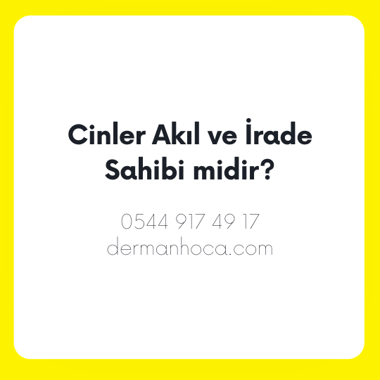 Cinler Akıl ve İrade Sahibi midir?