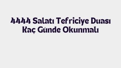 4444 Salatı Tefriciye Duası Kaç Günde Okunmalı?