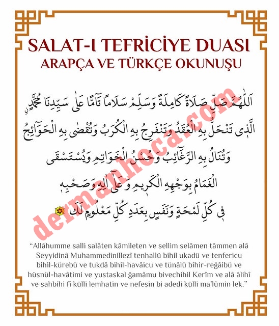 Salatı Tefriciye Duası Ne Zaman Okunur?